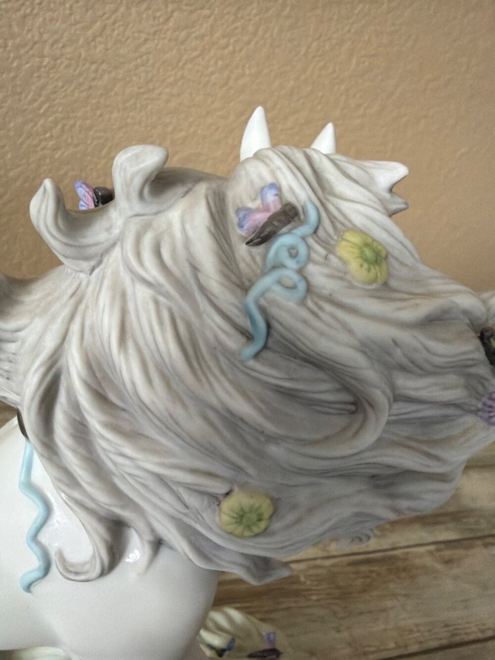 Princeton Gallery Meadow Unicorn Porcelain Figure 2001 Butterflies Flowers w/COA - Picture 9 of 16
